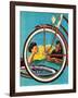 "Bicycle Ride," August 16, 1941-Douglas Crockwell-Framed Giclee Print