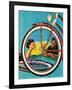 "Bicycle Ride," August 16, 1941-Douglas Crockwell-Framed Giclee Print