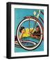 "Bicycle Ride," August 16, 1941-Douglas Crockwell-Framed Premium Giclee Print