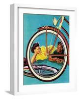 "Bicycle Ride," August 16, 1941-Douglas Crockwell-Framed Premium Giclee Print