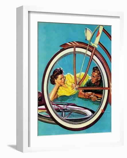 "Bicycle Ride," August 16, 1941-Douglas Crockwell-Framed Premium Giclee Print