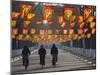 Bicycle Riders at Entranceway to Festival, Ice and Snow Festival, Harbin, Heilongjiang, China-Walter Bibikow-Mounted Photographic Print