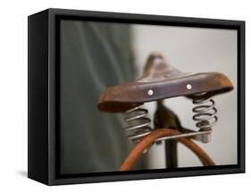 Bicycle Saddle, Znojmo, Czech Republic-Russell Young-Framed Stretched Canvas