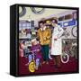 Bicycle Shop-null-Framed Stretched Canvas