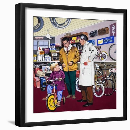 Bicycle Shop-null-Framed Giclee Print