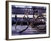 Bicycle Stuck in Frozen Canal, Amsterdam, Netherlands-Michele Molinari-Framed Photographic Print