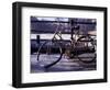 Bicycle Stuck in Frozen Canal, Amsterdam, Netherlands-Michele Molinari-Framed Photographic Print