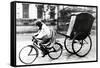 Bicycle Taxi, German-Occupied Paris, 1940-1944-null-Framed Stretched Canvas