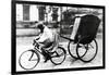 Bicycle Taxi, German-Occupied Paris, 1940-1944-null-Framed Giclee Print