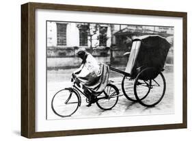 Bicycle Taxi, German-Occupied Paris, 1940-1944-null-Framed Giclee Print