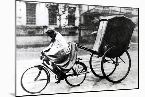 Bicycle Taxi, German-Occupied Paris, 1940-1944-null-Mounted Giclee Print