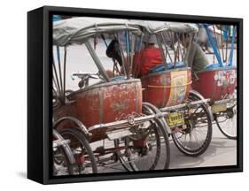 Bicycle Taxi, Khon Kaen, Thailand-Gavriel Jecan-Framed Stretched Canvas
