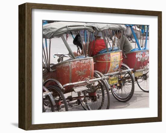 Bicycle Taxi, Khon Kaen, Thailand-Gavriel Jecan-Framed Photographic Print