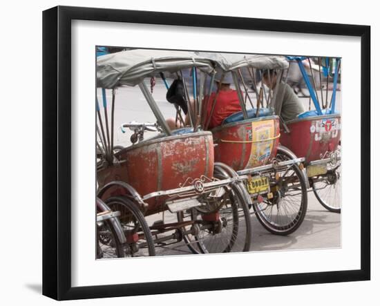 Bicycle Taxi, Khon Kaen, Thailand-Gavriel Jecan-Framed Photographic Print