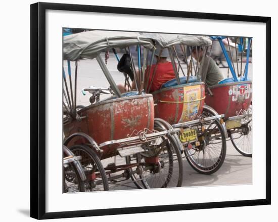 Bicycle Taxi, Khon Kaen, Thailand-Gavriel Jecan-Framed Photographic Print