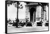 Bicycle Taxis in the Place D'Etoile by the Arc De Triomphe, German-Occupied Paris, August 1943-null-Framed Stretched Canvas