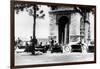 Bicycle Taxis in the Place D'Etoile by the Arc De Triomphe, German-Occupied Paris, August 1943-null-Framed Giclee Print