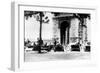 Bicycle Taxis in the Place D'Etoile by the Arc De Triomphe, German-Occupied Paris, August 1943-null-Framed Giclee Print