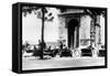 Bicycle Taxis in the Place D'Etoile by the Arc De Triomphe, German-Occupied Paris, August 1943-null-Framed Stretched Canvas