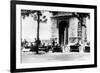 Bicycle Taxis in the Place D'Etoile by the Arc De Triomphe, German-Occupied Paris, August 1943-null-Framed Giclee Print