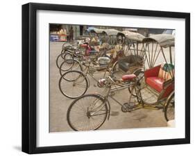 Bicycle Taxis, Khon Kaen, Thailand-Gavriel Jecan-Framed Photographic Print