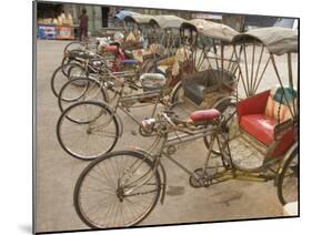 Bicycle Taxis, Khon Kaen, Thailand-Gavriel Jecan-Mounted Photographic Print