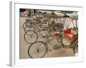 Bicycle Taxis, Khon Kaen, Thailand-Gavriel Jecan-Framed Photographic Print