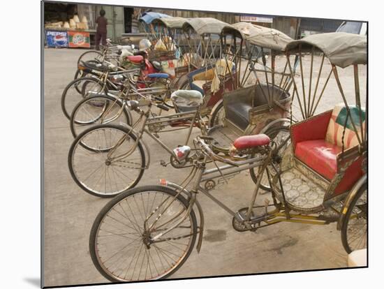 Bicycle Taxis, Khon Kaen, Thailand-Gavriel Jecan-Mounted Photographic Print