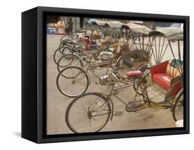 Bicycle Taxis, Khon Kaen, Thailand-Gavriel Jecan-Framed Stretched Canvas