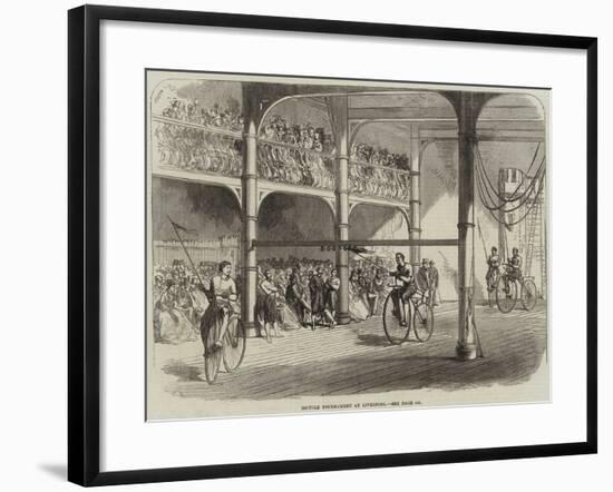 Bicycle Tournament at Liverpool-null-Framed Giclee Print