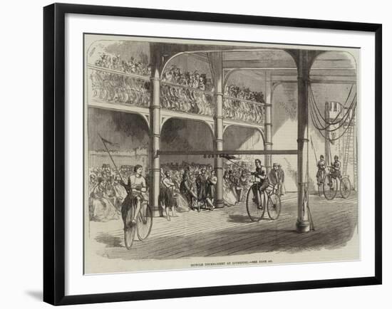 Bicycle Tournament at Liverpool-null-Framed Giclee Print