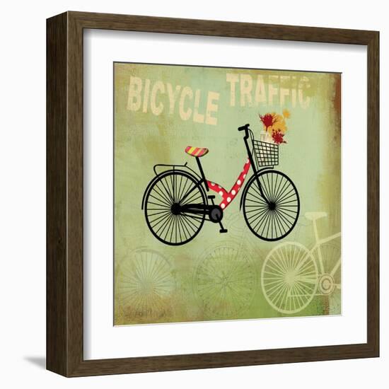 Bicycle Traffic-Andrew Michaels-Framed Art Print