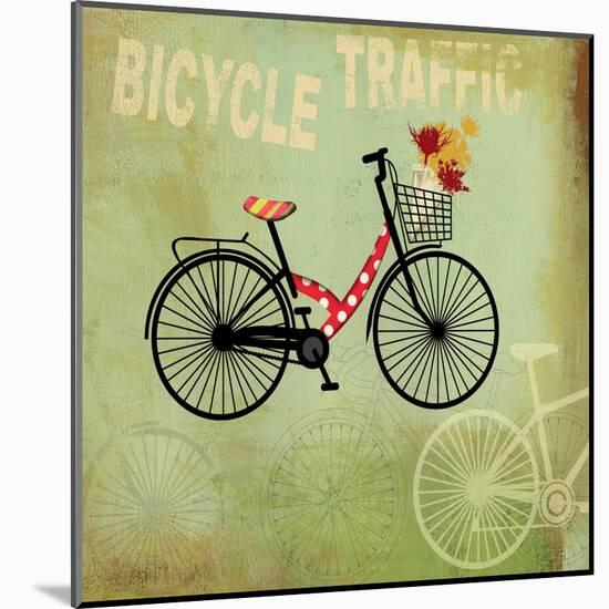 Bicycle Traffic-Andrew Michaels-Mounted Art Print