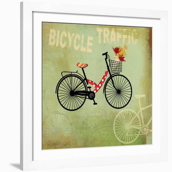 Bicycle Traffic-Andrew Michaels-Framed Art Print