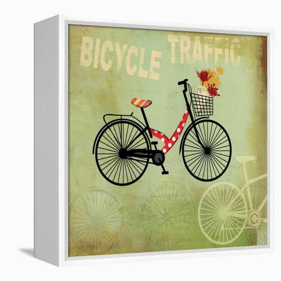 Bicycle Traffic-Andrew Michaels-Framed Stretched Canvas