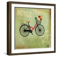 Bicycle Traffic-Andrew Michaels-Framed Art Print