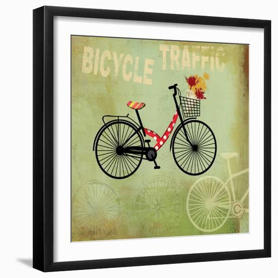 Bicycle Traffic-Andrew Michaels-Framed Art Print