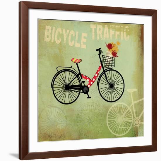 Bicycle Traffic-Andrew Michaels-Framed Art Print