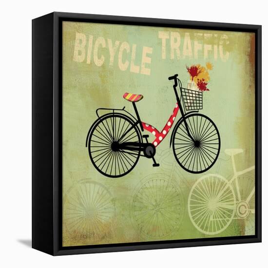 Bicycle Traffic-Andrew Michaels-Framed Stretched Canvas