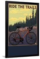 Bicycle - Trails-Lantern Press-Framed Art Print