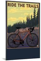 Bicycle - Trails-Lantern Press-Mounted Art Print