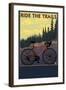 Bicycle - Trails-Lantern Press-Framed Art Print