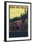 Bicycle - Trails-Lantern Press-Framed Art Print