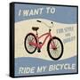 Bicycle Vintage Poster-radubalint-Framed Stretched Canvas