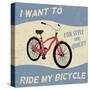 Bicycle Vintage Poster-radubalint-Stretched Canvas