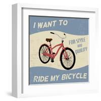 Bicycle Vintage Poster-radubalint-Framed Art Print