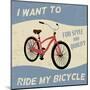 Bicycle Vintage Poster-radubalint-Mounted Art Print