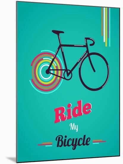 Bicycle, Vintage Poster-Marish-Mounted Art Print