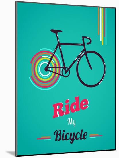 Bicycle, Vintage Poster-Marish-Mounted Art Print