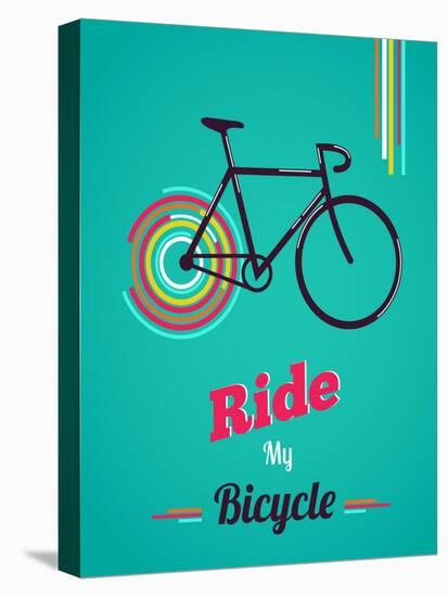 Bicycle, Vintage Poster-Marish-Stretched Canvas